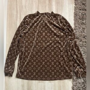 DESIGNER LV VELVET BLOUSE